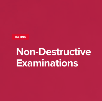 red image with the text on it reading "Non Destructive Examinations".